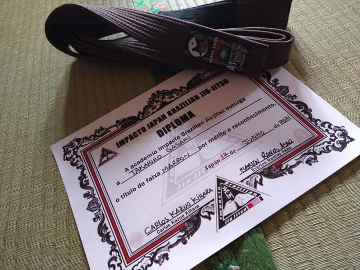 Brown belt · June 12, 2021 · Promoted by Carlos Kazuo Kihara