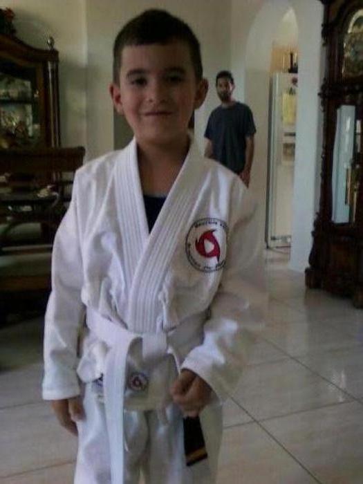 First Stripe on White Belt