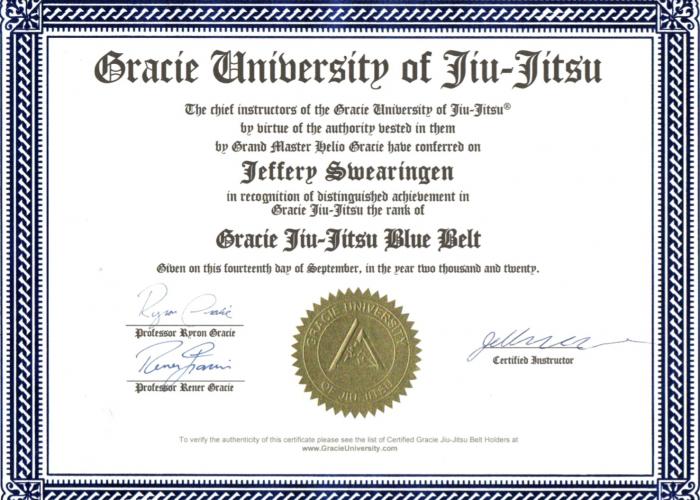 Blue belt · September 14, 2020 · Promoted by Jonathan Vasquez