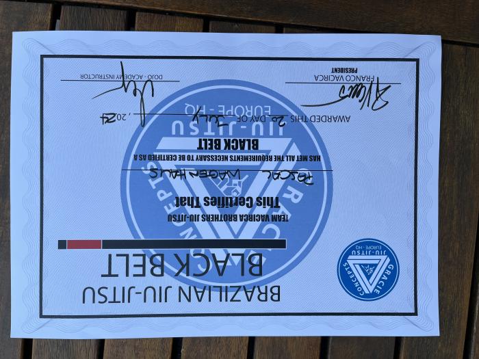 Black belt · July 20, 2024 · Promoted by Peter Angerer