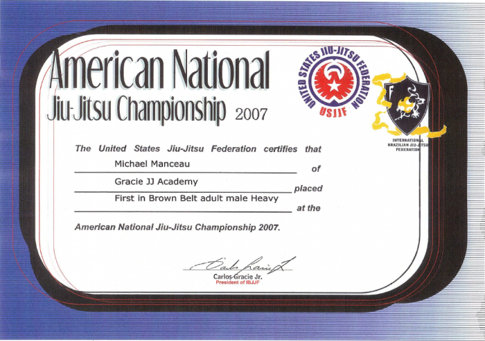 Brown belt · July 20, 2006 · Promoted by Ryron Gracie