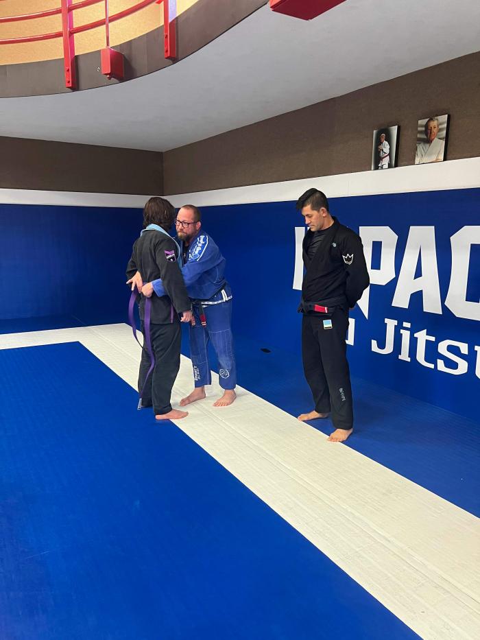 Purple belt · July 8, 2024 · Promoted by Nick Gilardi