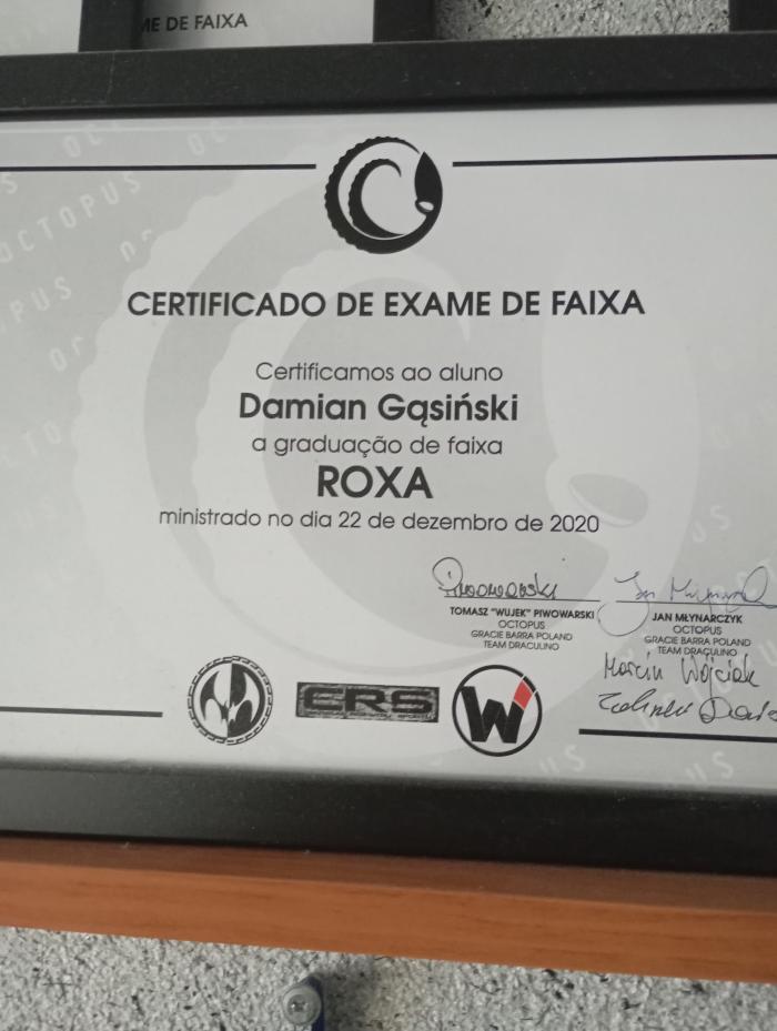 Purple belt · December 22, 2020 · Promoted by Tomasz Piwowarski