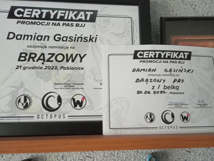 Brown belt · December 21, 2023 · Promoted by Tomasz Piwowarski