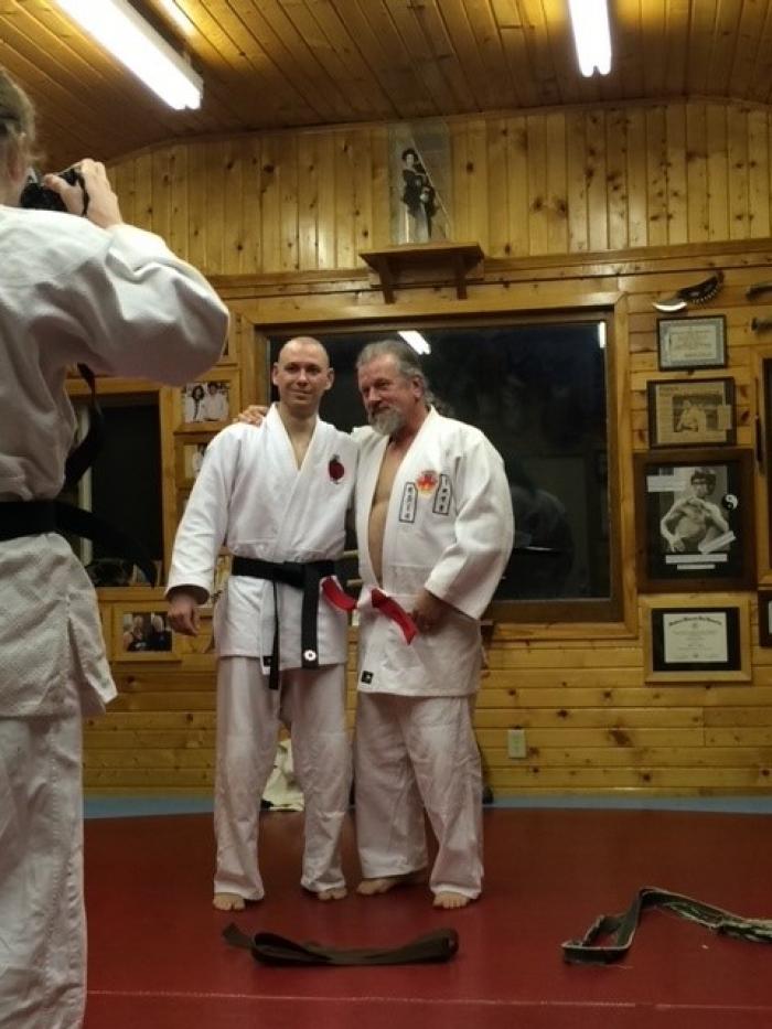 Judo Black bet promotion 2015 with 7th Dan Keith Polus