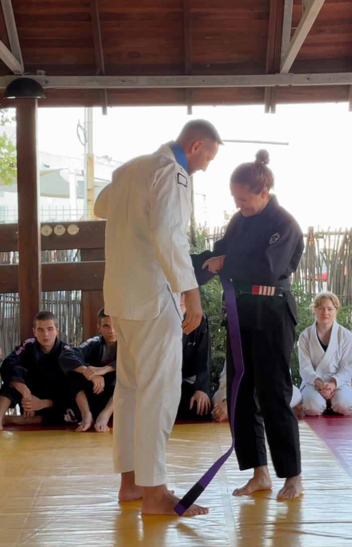Purple belt · August 17, 2024 · Promoted by Michelle Nicolini
