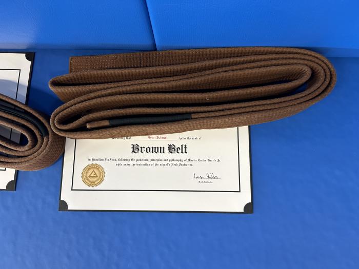 Brown belt · August 17, 2024 · Promoted by Professor Lucas Rubbo
