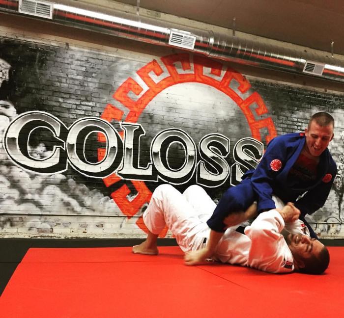 Dave getting the armbar.