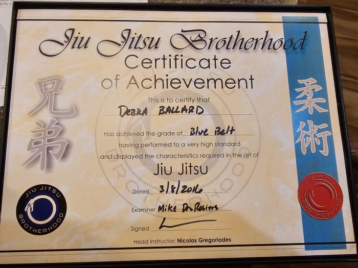 Blue belt · March 8, 2016 · Promoted by Mike DesRosiers
