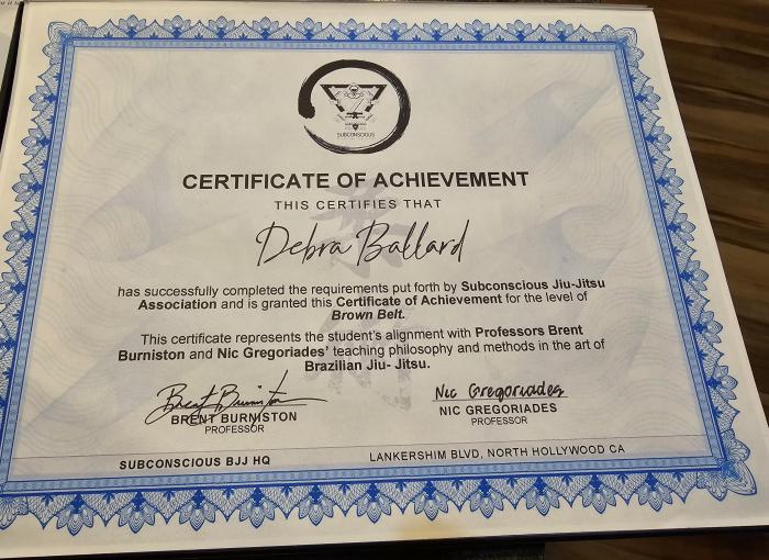 Brown belt · June 2, 2022 · Promoted by Mike DesRosiers