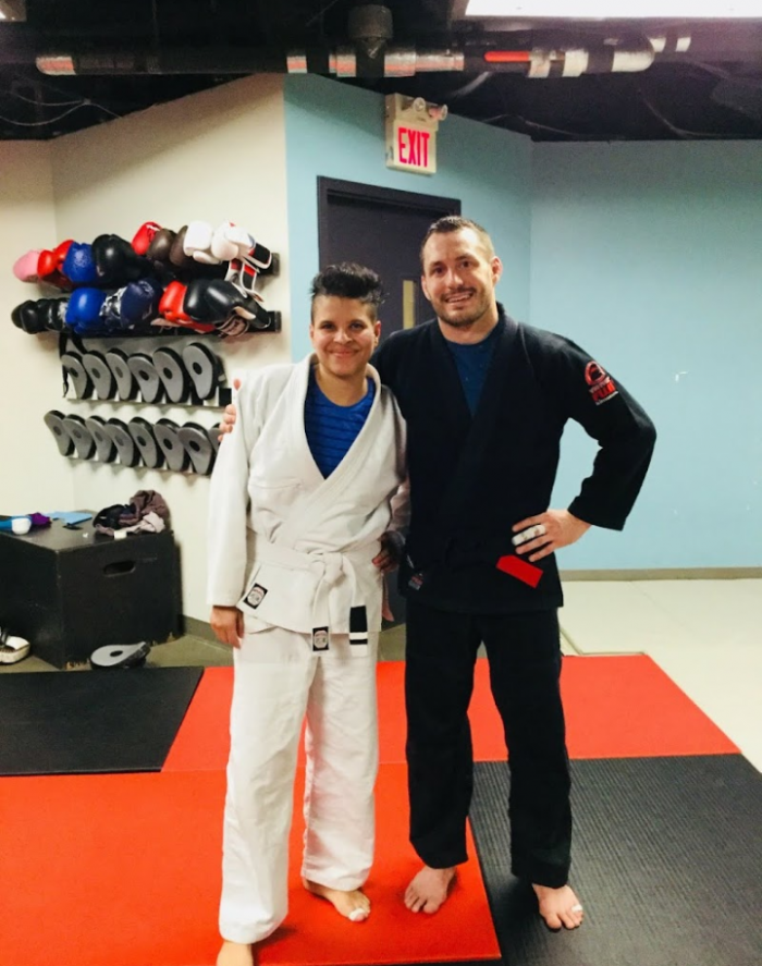White belt 1th stripe