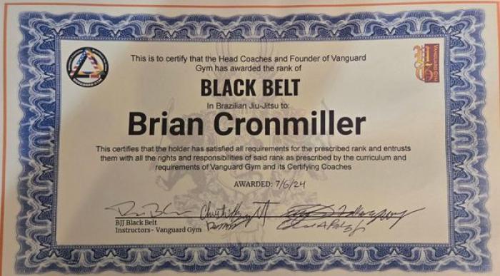 Black belt · July 6, 2024 · Promoted by Douglas Esposito