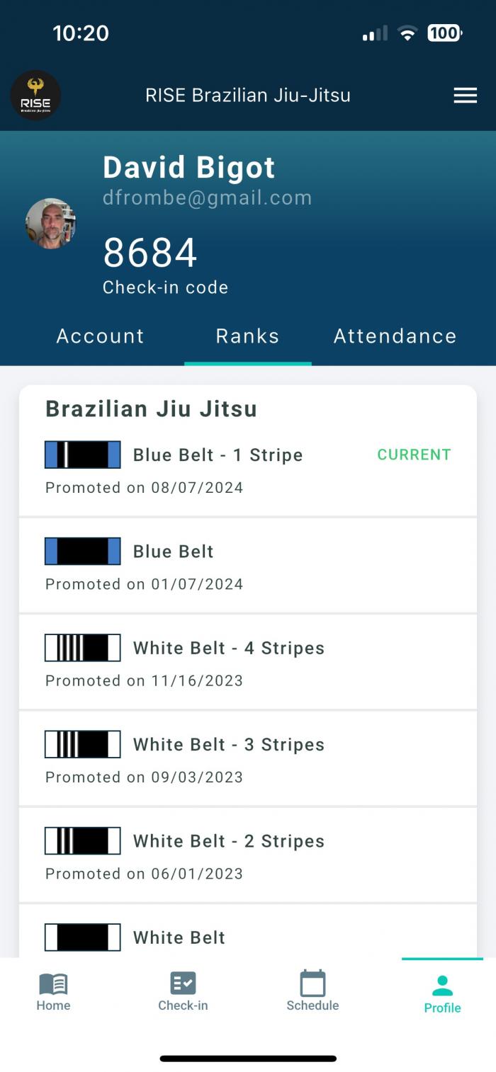 Blue belt · January 6, 2024 · Promoted by Frederic Veneri