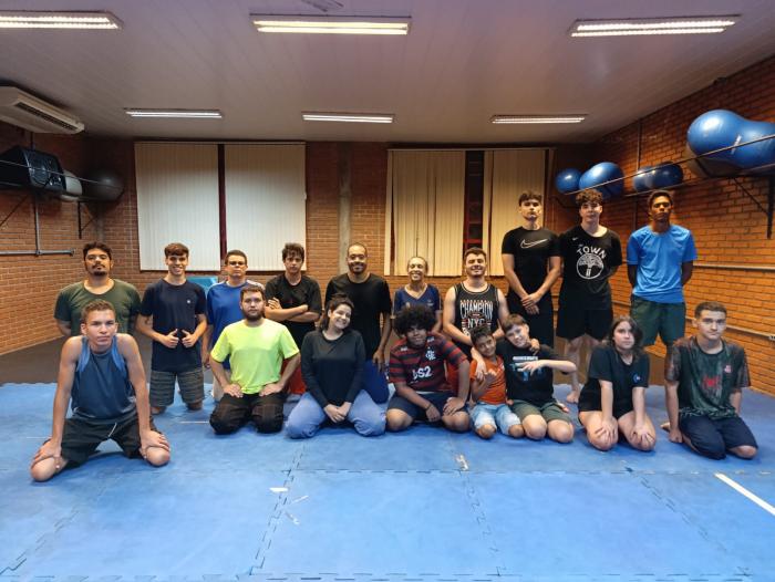 My current class at an extension project in Universidade Federal de Goiás (UFG) at Faculdade de Educação Física e Dança (FEFD)