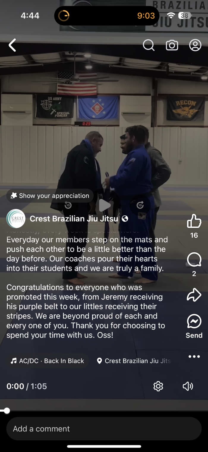 Note the congrats from academy (for verification purposes)