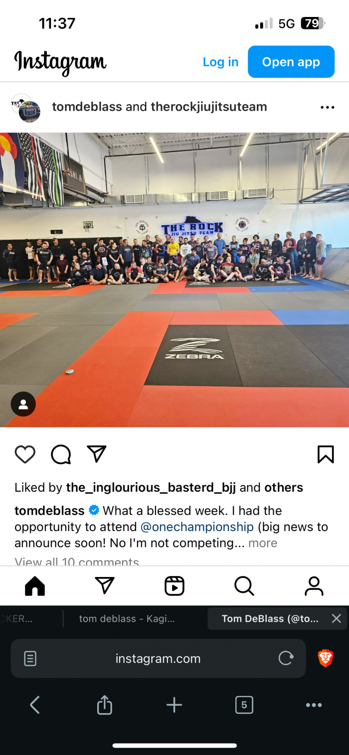 Tom Deblass instragram post