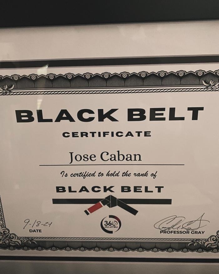 Black belt · September 19, 2024 · Promoted by Casey Gray