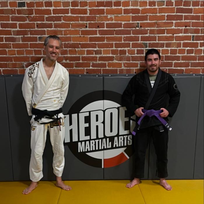 Purple belt · September 25, 2024 · Promoted by Alan "Gumby" Marques
