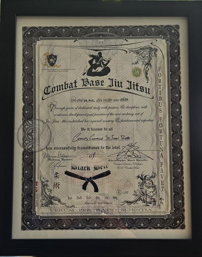 Combat Base Certificate