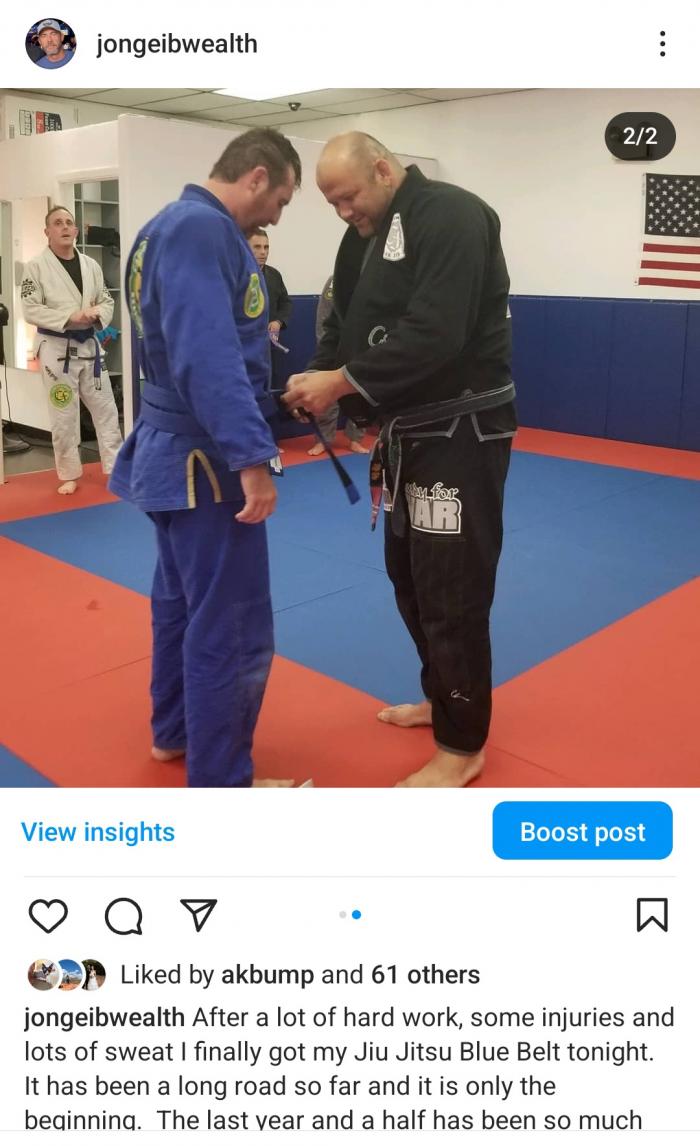 Blue belt · June 5, 2018 · Promoted by Carlos Farias
