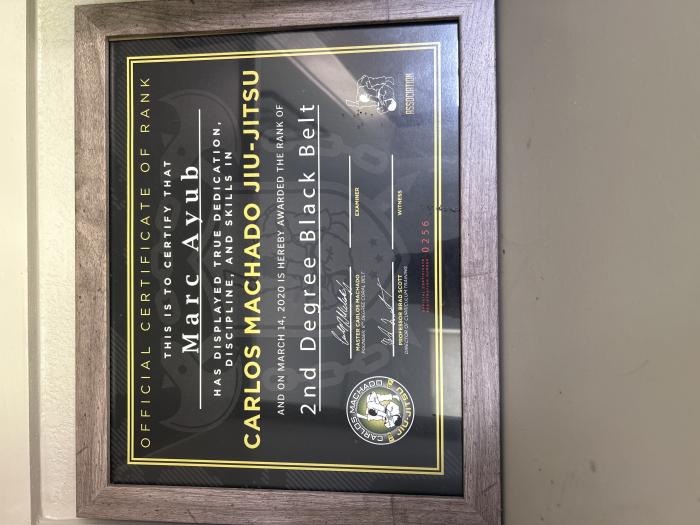 Black belt 2nd degree · March 14, 2020 · Promoted by Carlos Machado