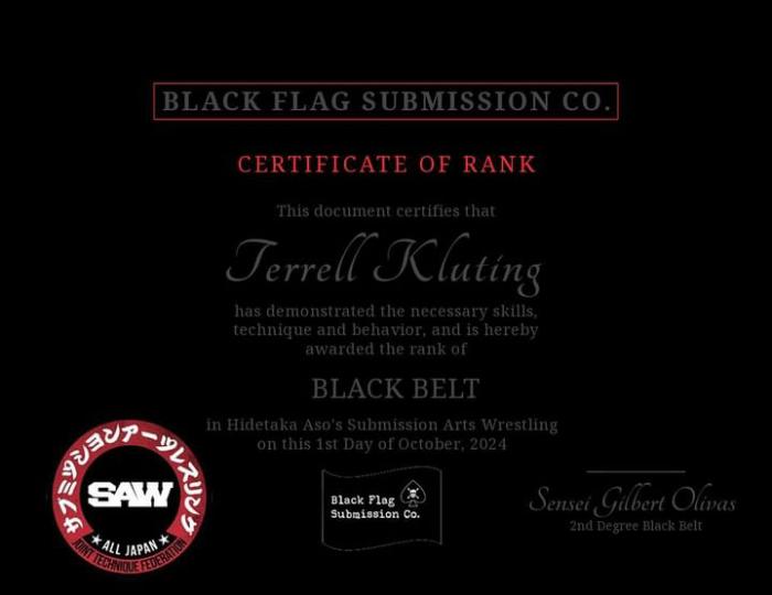 Black belt · October 8, 2024 · Promoted by Gilbert Olivas