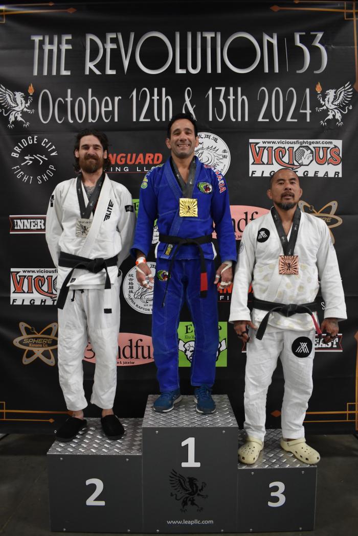 The Revolution Jiu Jitsu Tournament. 168lb Master 3/4