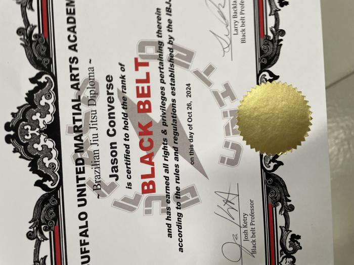 Black belt · October 26, 2024 · Promoted by Josh Ketry