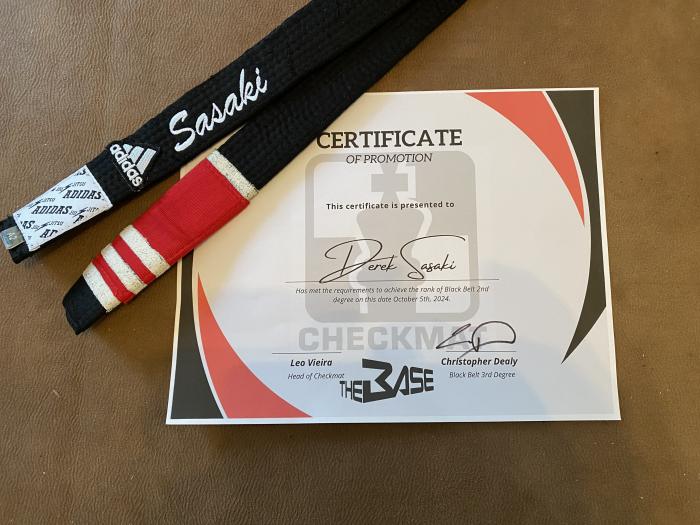 Black belt 2nd degree · October 5, 2024 · Promoted by Chris Dealy