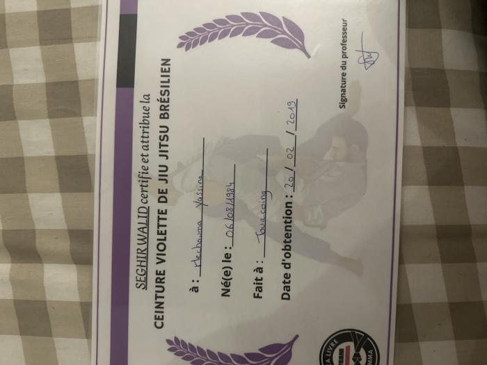 Purple belt · February 20, 2019 · Promoted by Walid Seghir