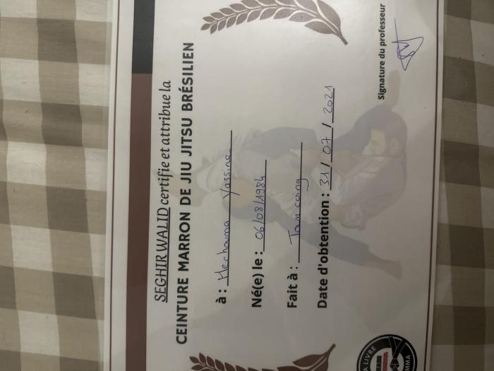 Brown belt · July 31, 2021 · Promoted by Walid Seghir