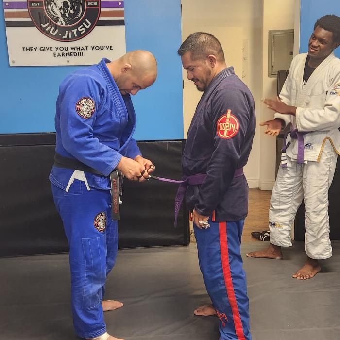 2nd stripe on Purple Belt