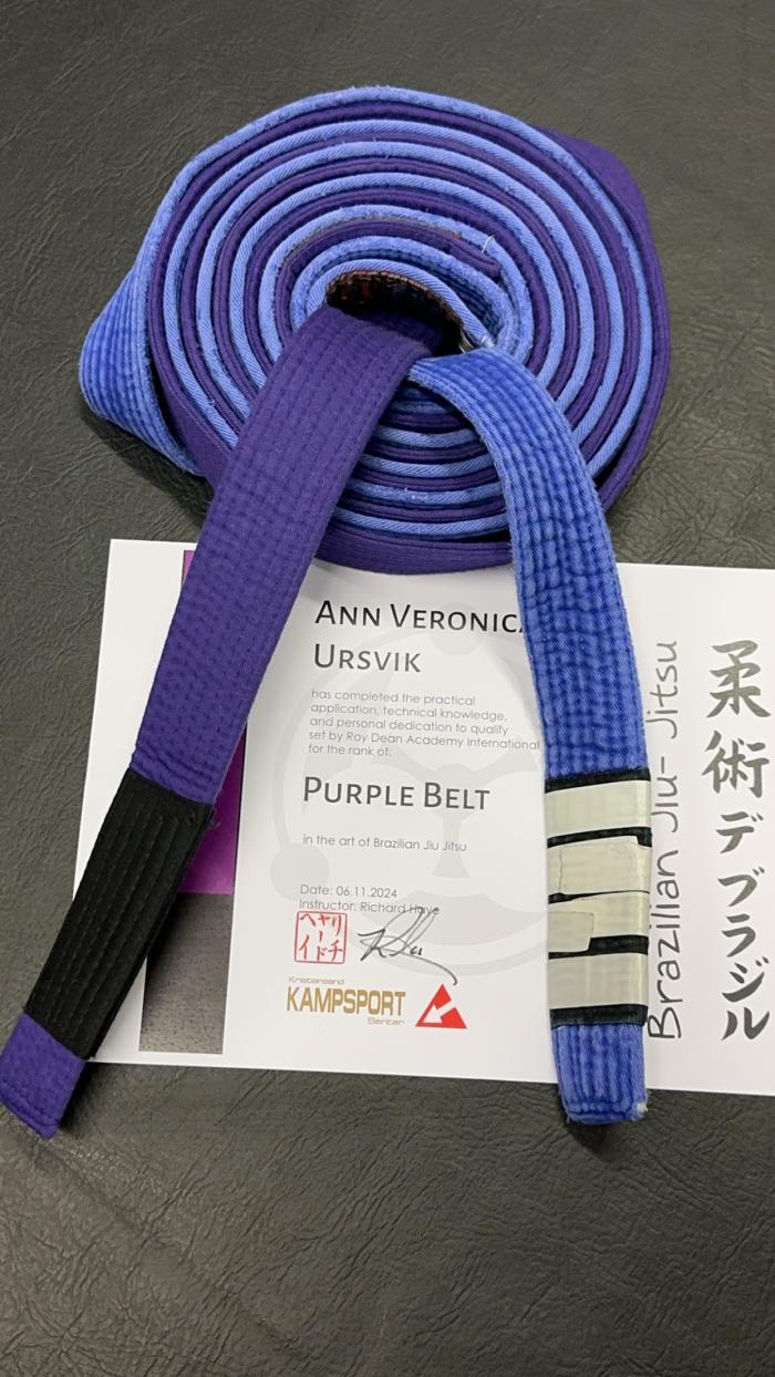 Purple belt · November 6, 2024 · Promoted by Richard Haye