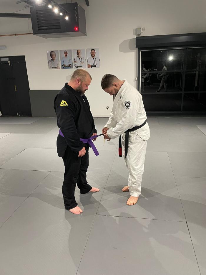 Purple belt · August 5, 2023 · Promoted by Oscar Gugala