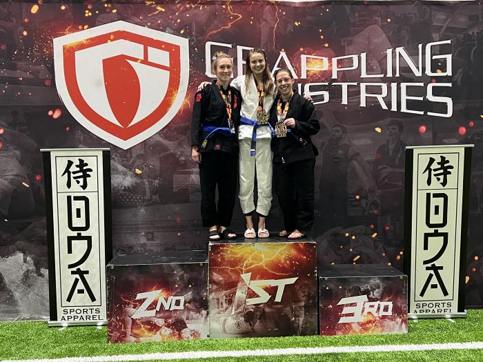 Bronze in gi, women’s masters division -135lbs at Grappling Industries in November 2024