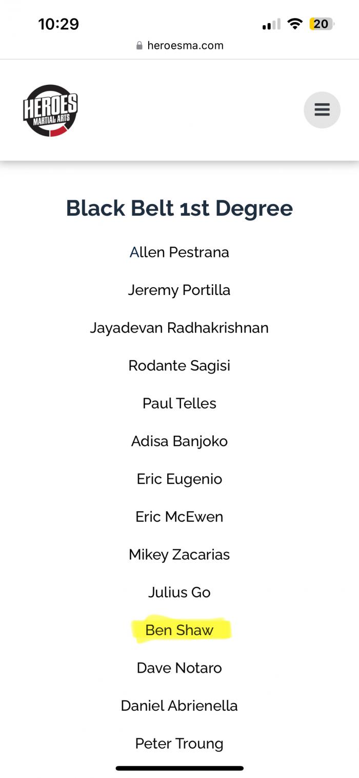 Black belt 1st degree · September 21, 2024 · Promoted by Alan Marques