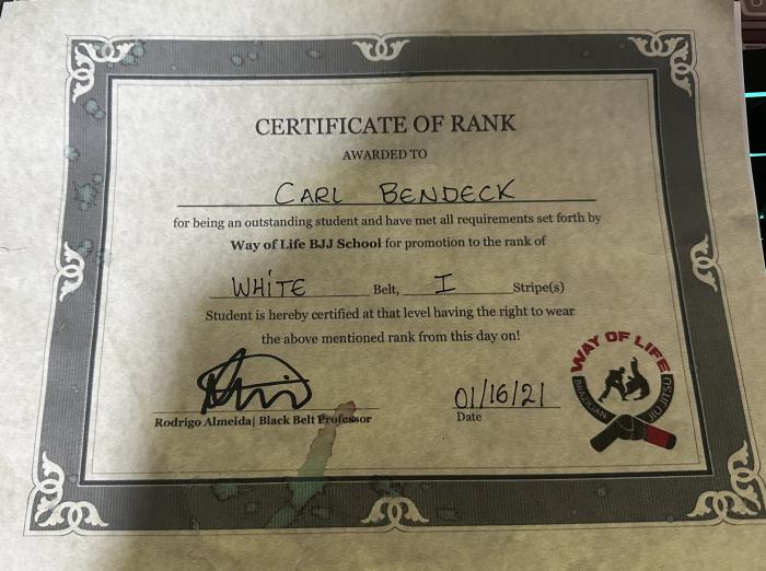 White belt · October 16, 2020