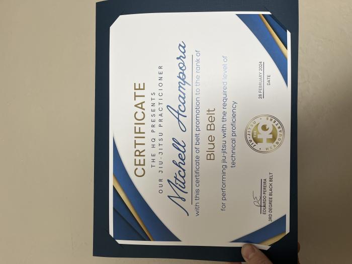 Blue belt · February 29, 2024 · Promoted by Eduardo Pereira