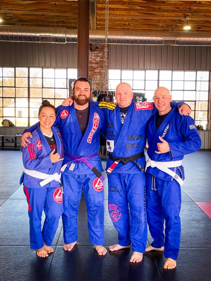Im on the left with my husband Deven to the right, Professor Dave, and another student to the right of him.