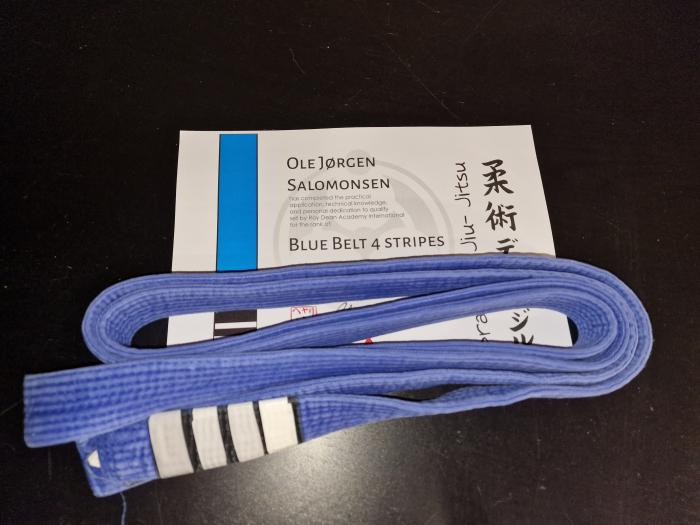 Blue belt · October 9, 2023 · Promoted by Richard Haye