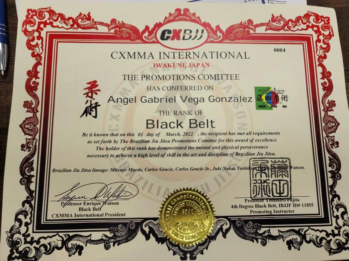 Black belt · February 26, 2022 · Promoted by Enrique Watson
