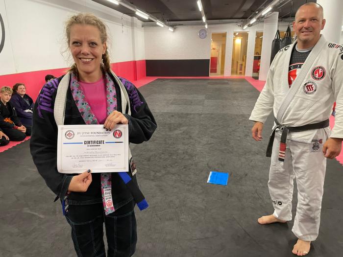 Blue belt · June 4, 2022 · Promoted by M. Peters