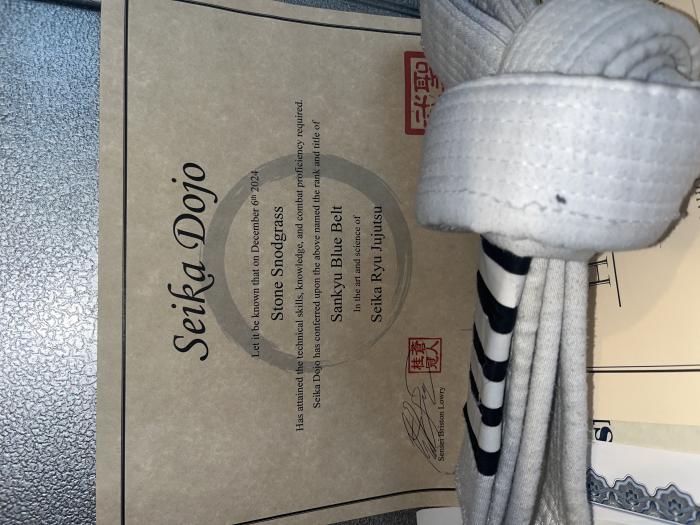 Blue belt · November 15, 2024 · Promoted by Briston Lowry