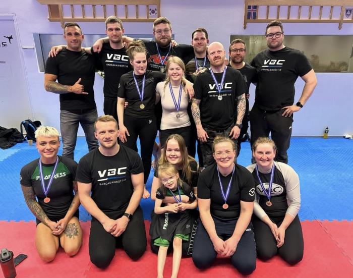 my fantastic team and coach at iceland nationals 2023