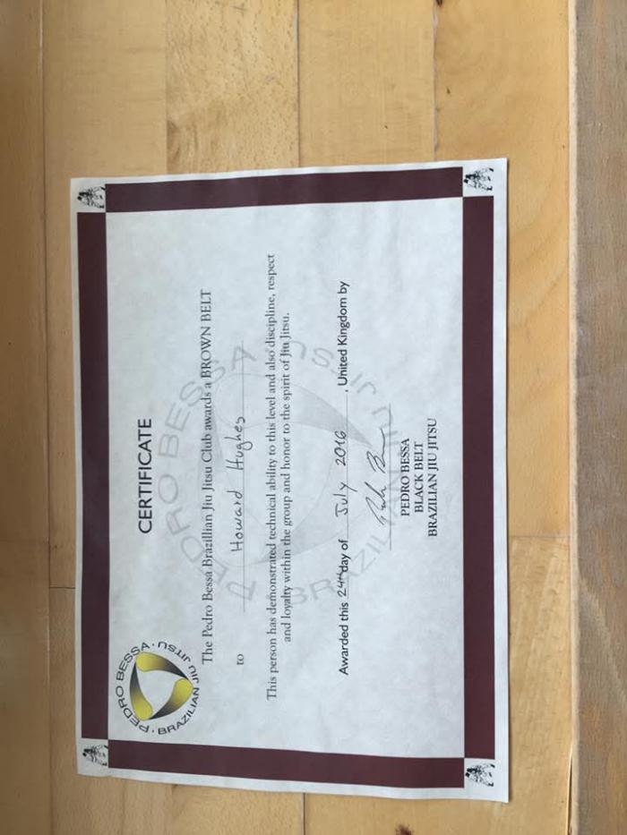 Brown belt · July 24, 2016 · Promoted by Mark Tucker