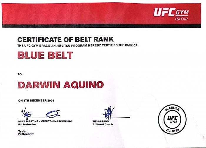 Blue belt · December 5, 2024 · Promoted by Tie Passos