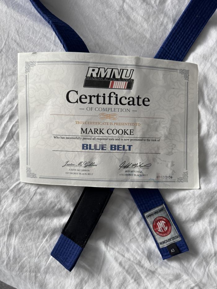 Blue belt · December 7, 2024 · Promoted by Justin McGibbon