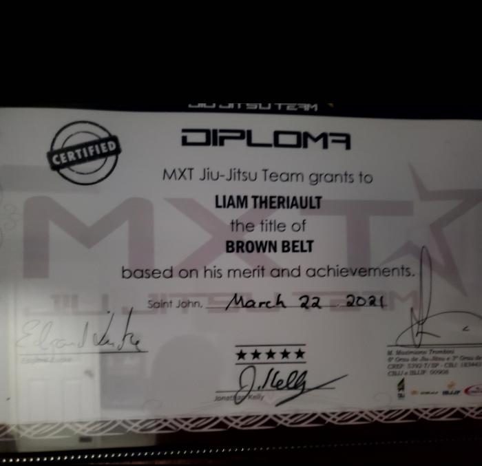 Brown belt · March 22, 2021 · Promoted by Jon Kelly