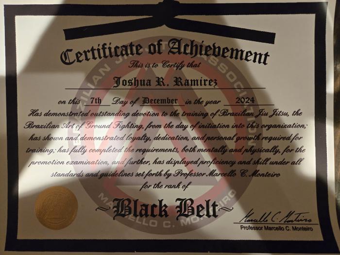 Black belt · December 7, 2024 · Promoted by Marcello C. Monteiro