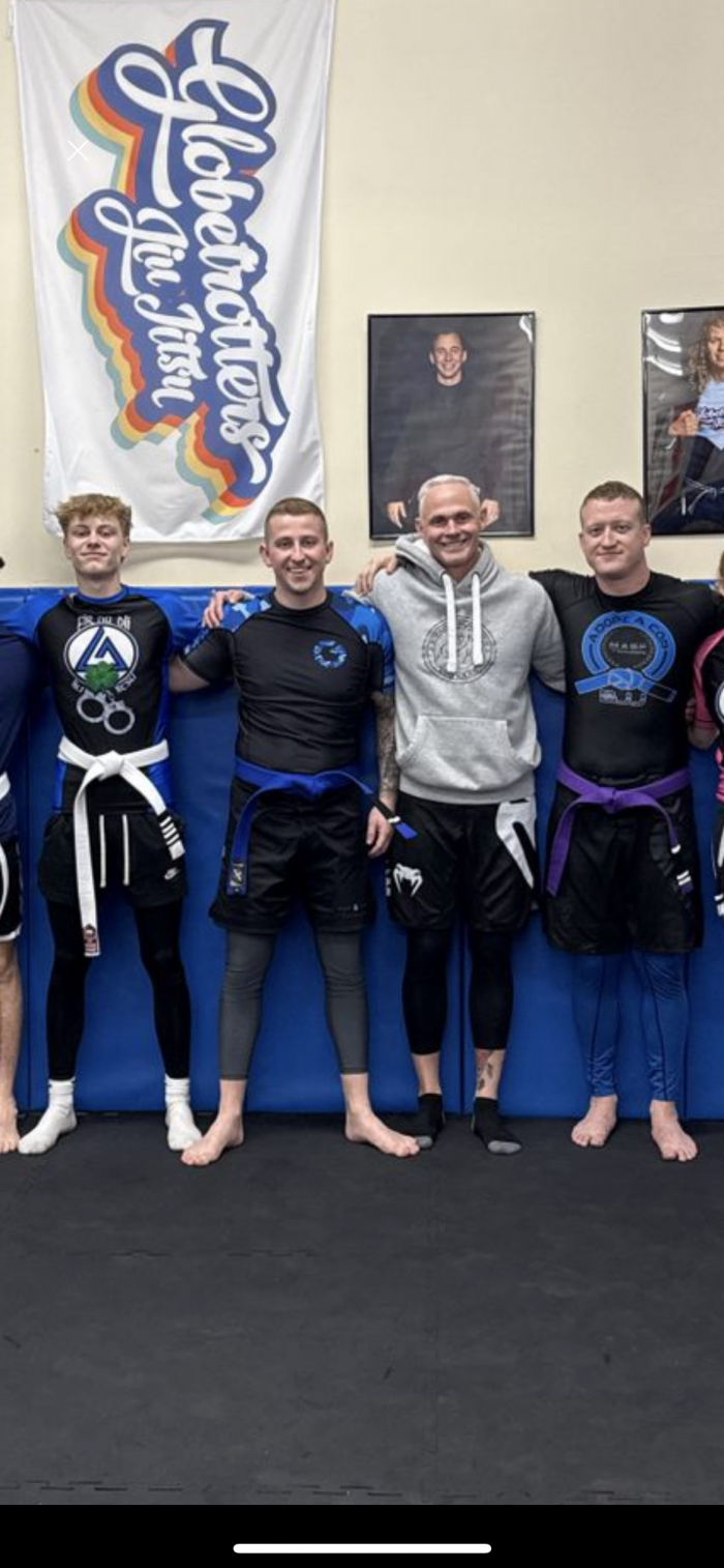 1st stripe on Blue Belt